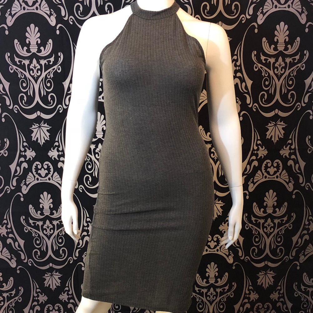 Plus Size smoky Grey midi